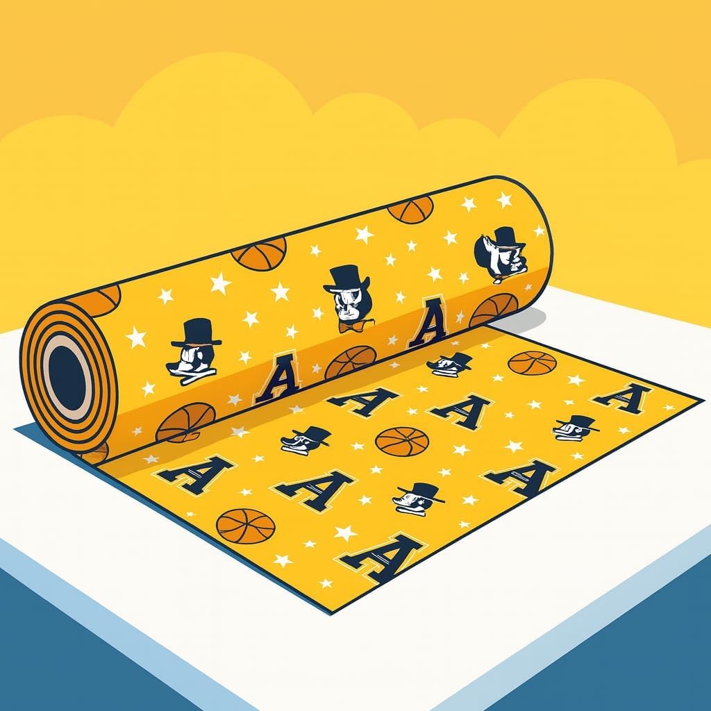 ONDEMAND FAN NCAA Wrapping Paper with Mascot Madness design (Appalachian State Mountaineers,Wrapping Paper 30" x12')