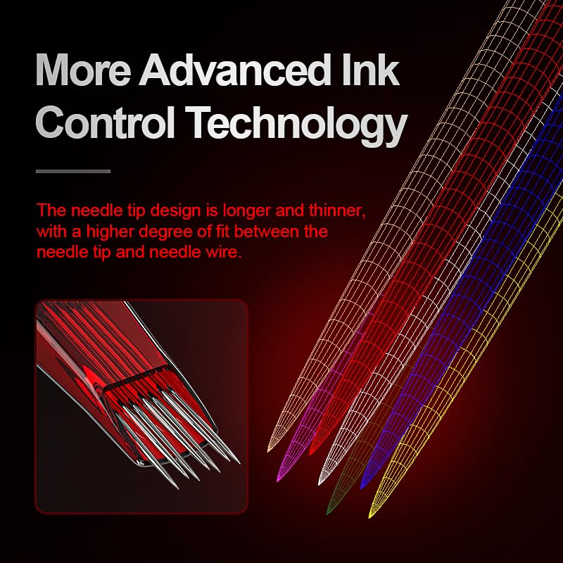 Tattoo Cartridge Needles 20Pcs Round Liner/Round Shader/Magum/Mix Bugpin Disposable Tattoo Needles Cartridge for Rotary Tattoo Machine Pen Gun (1003RL)