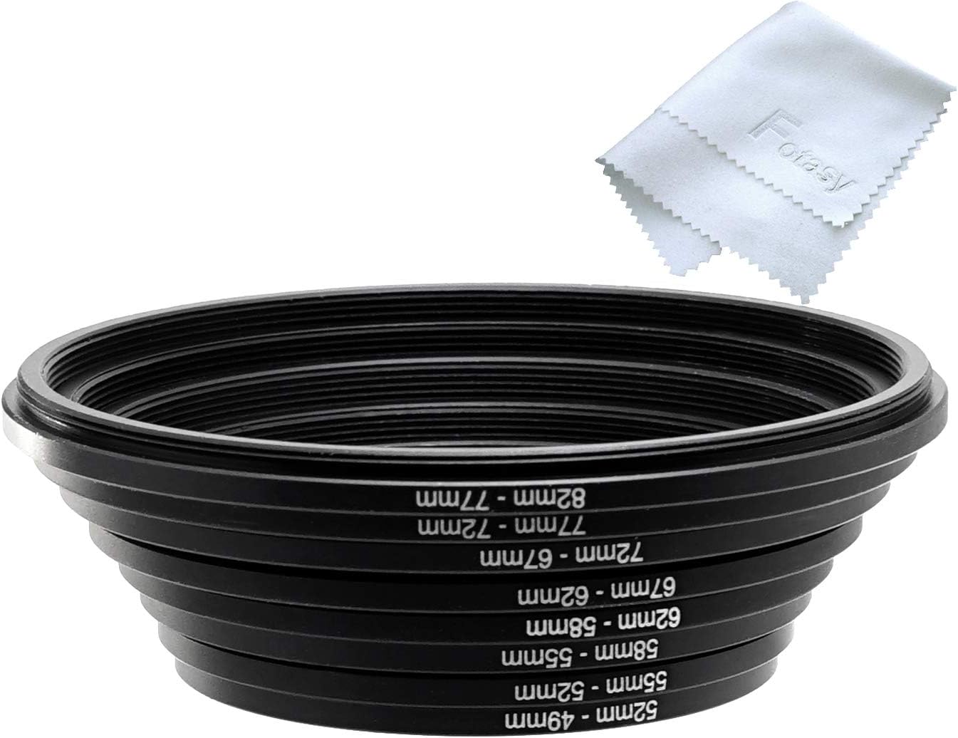 Fotasy Filter Step Down Ring Set, Anodized Metal Black, 8