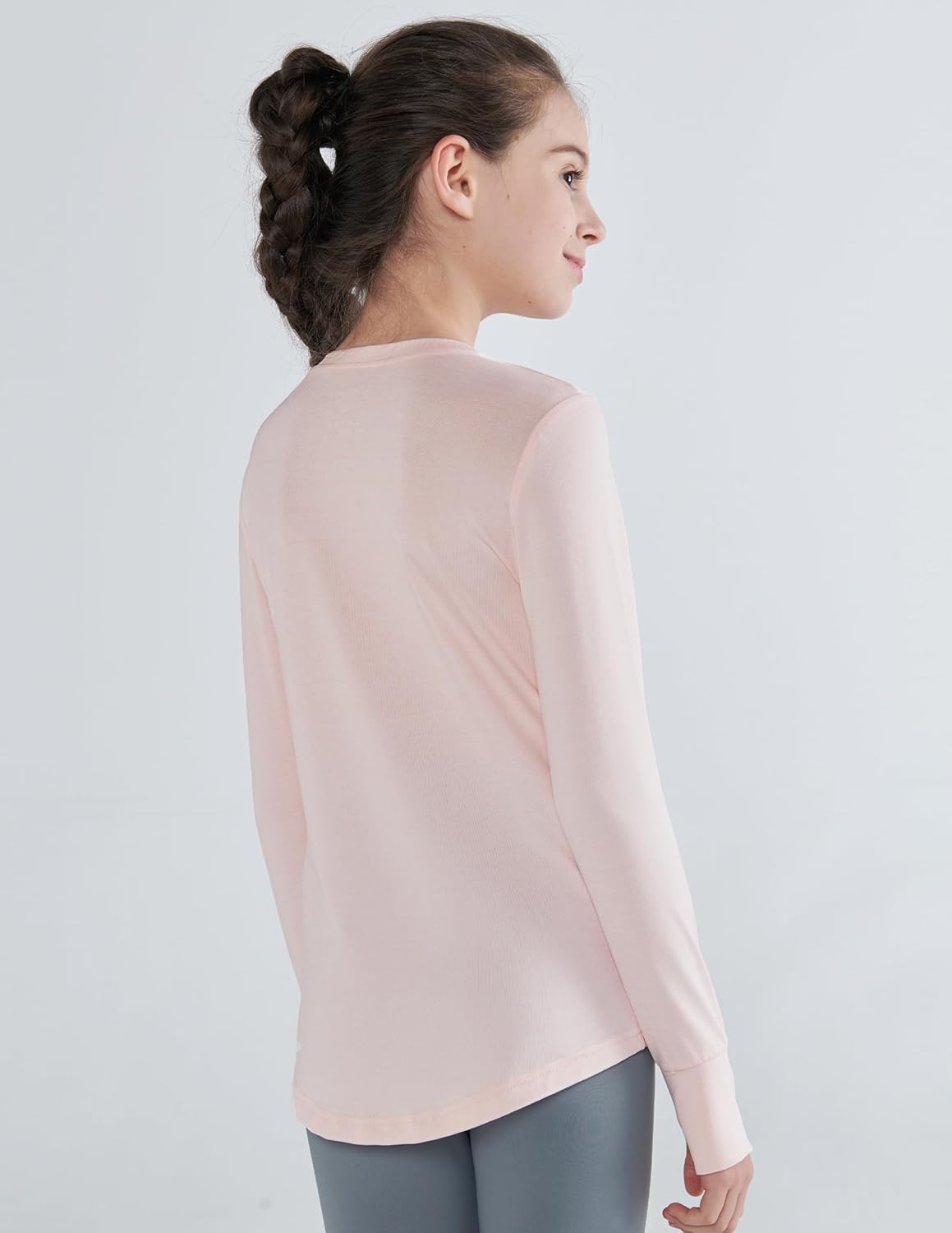 3 Pack Youth Girls Long Sleeve Shirts Active Dry Fit Athletic Performance Clothes Kids Teens Tees with Thumbholes - Image 3