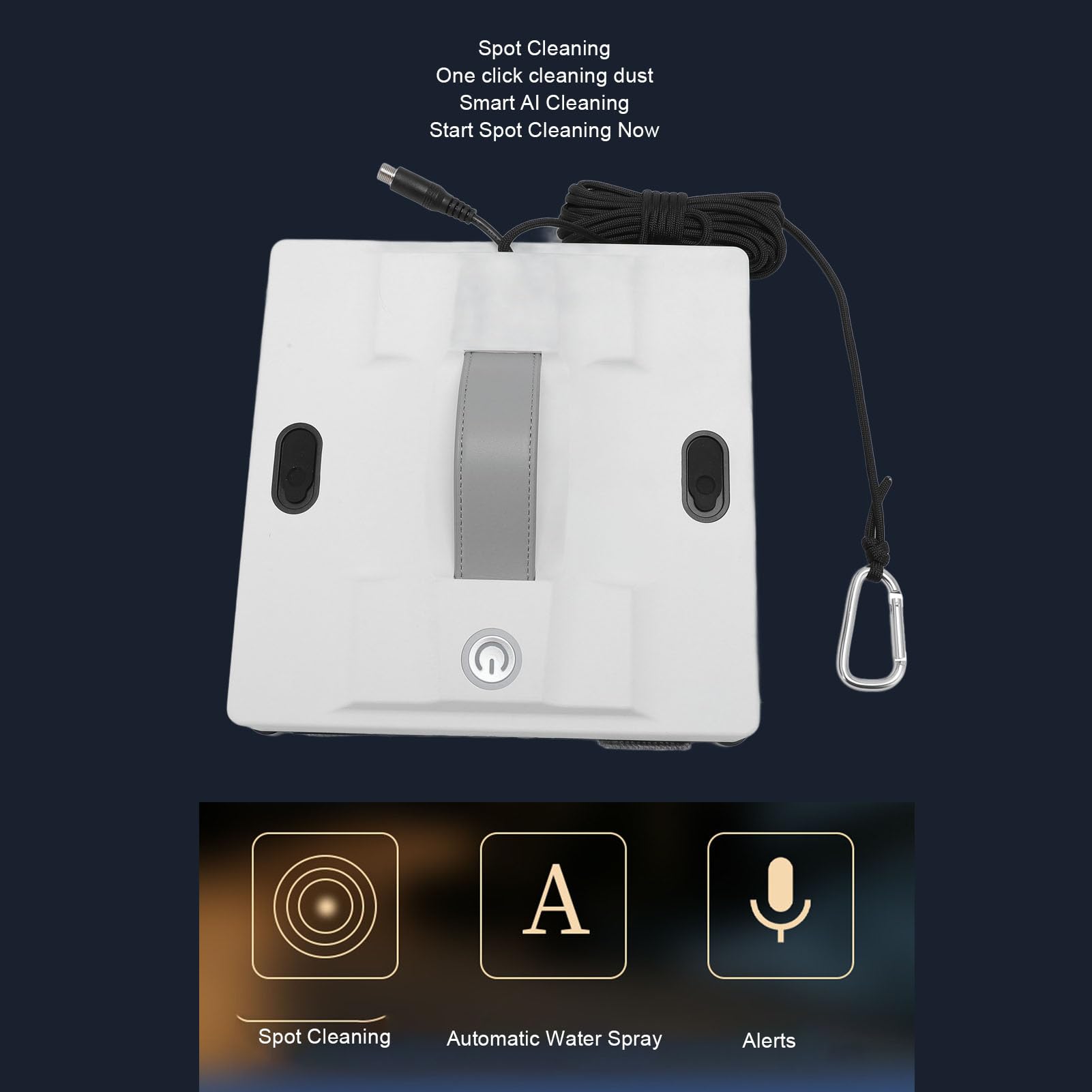 Smart Water Spray Window Cleaning Robot 5600PA SUKTION SUKTY Z AI Inteligentny System Jazdy do Wielokrotnego Czyszczenia (RIZGHWOY03tp96w8d2-11)