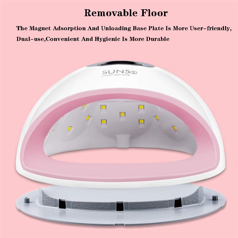 Lámpara para Uñas, 72W Profesional UV LED Gel Secadora De Uñas Luz Smart Auto-Sensing with 4 Timer Setting 10/30/60 / 99S