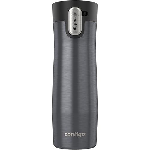 Contigo AUTOSEAL West Loop Vacuum-Insulated Stainless Steel Travel Mug with Easy-Clean Lid 20 oz Sake