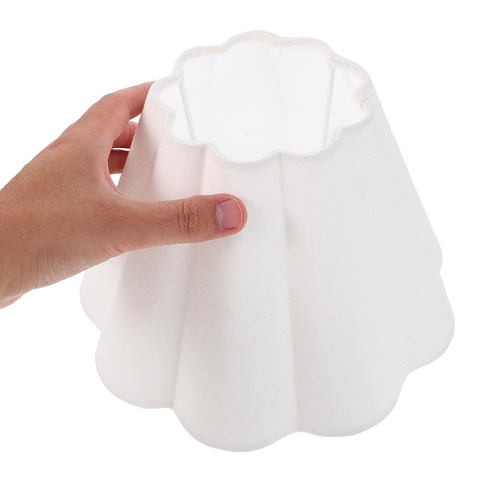 HOMSFOU Abat-jour Tambour en Tissu Blanc pour Lampe de Bureau et Lampadaire, Abat-jour de Remplacement Polyvalent, Diffuseur de Lumière Douce pour Décoration Intérieure, Style Rustique,
