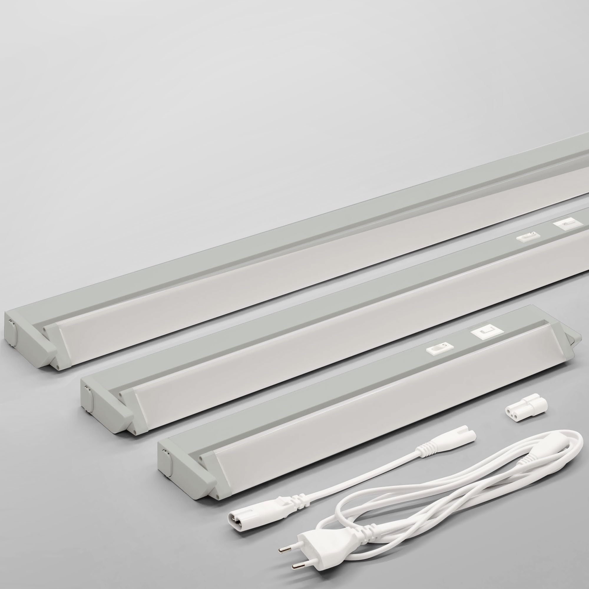 Maxkomfort LED Unterbauleuchte Küche 56cm (M) - Küchenlampe mit Schalter, schwenkbar & 3-Stufen-Dimmfunktion, 3 Lichtfarben - Warmweiß/Kaltweiß/Neutralweiß - Lichtleiste Unterschrank