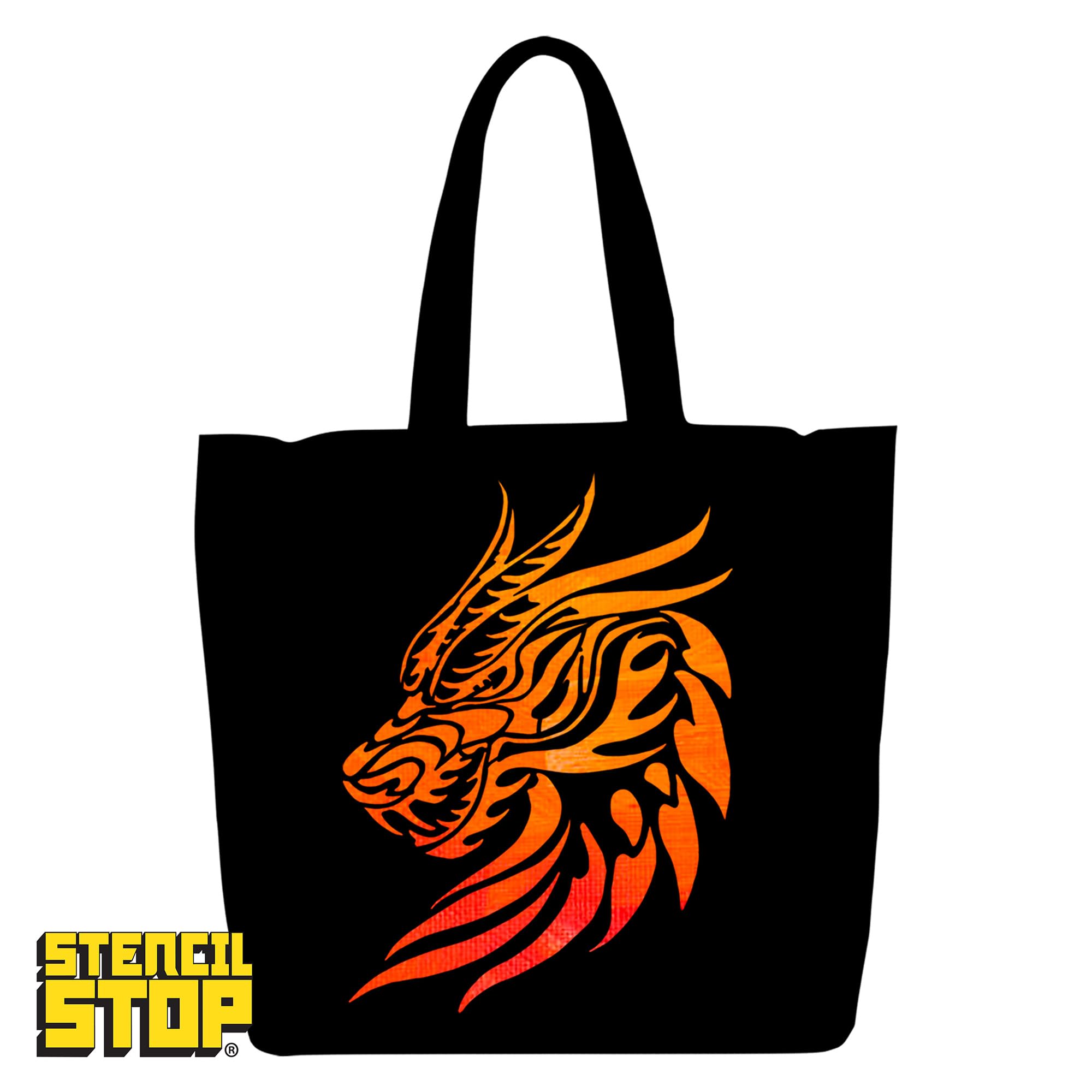 Stencil Stop Szablon Dragon Head – 44,5 x 61 cm – szablony wielokrotnego użytku do malowania na drewnie, ścianach, tkaninach i skałach, trwały plastik mylarowy o grubości 14 ml, idealne do