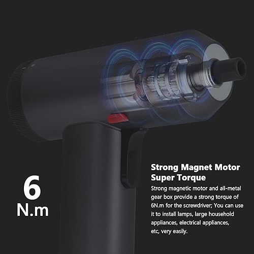 Miniatura 8 de EFFTO Juego de destornilladores eléctricos inalámbricos de 3.7 V, juego de destornilladores pequeños fuertes con par ajustable, destornillador