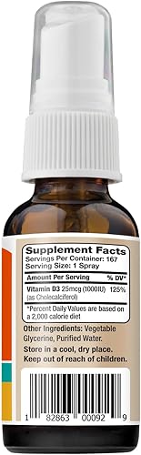 Miniatura 3 de Nutrasumma Vitamina D3 1000 UI Spray -1oz - Tasa de Absorción Naturalmente Alta Apoya los Huesos Impulsa el Sistema Inmunológico Suplemento