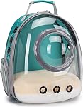 Cat Bubble Backpack Carrier, Space Capsule Astronaut Clear Pet Backpack Carrier for Cat and Small Puppy (Black)