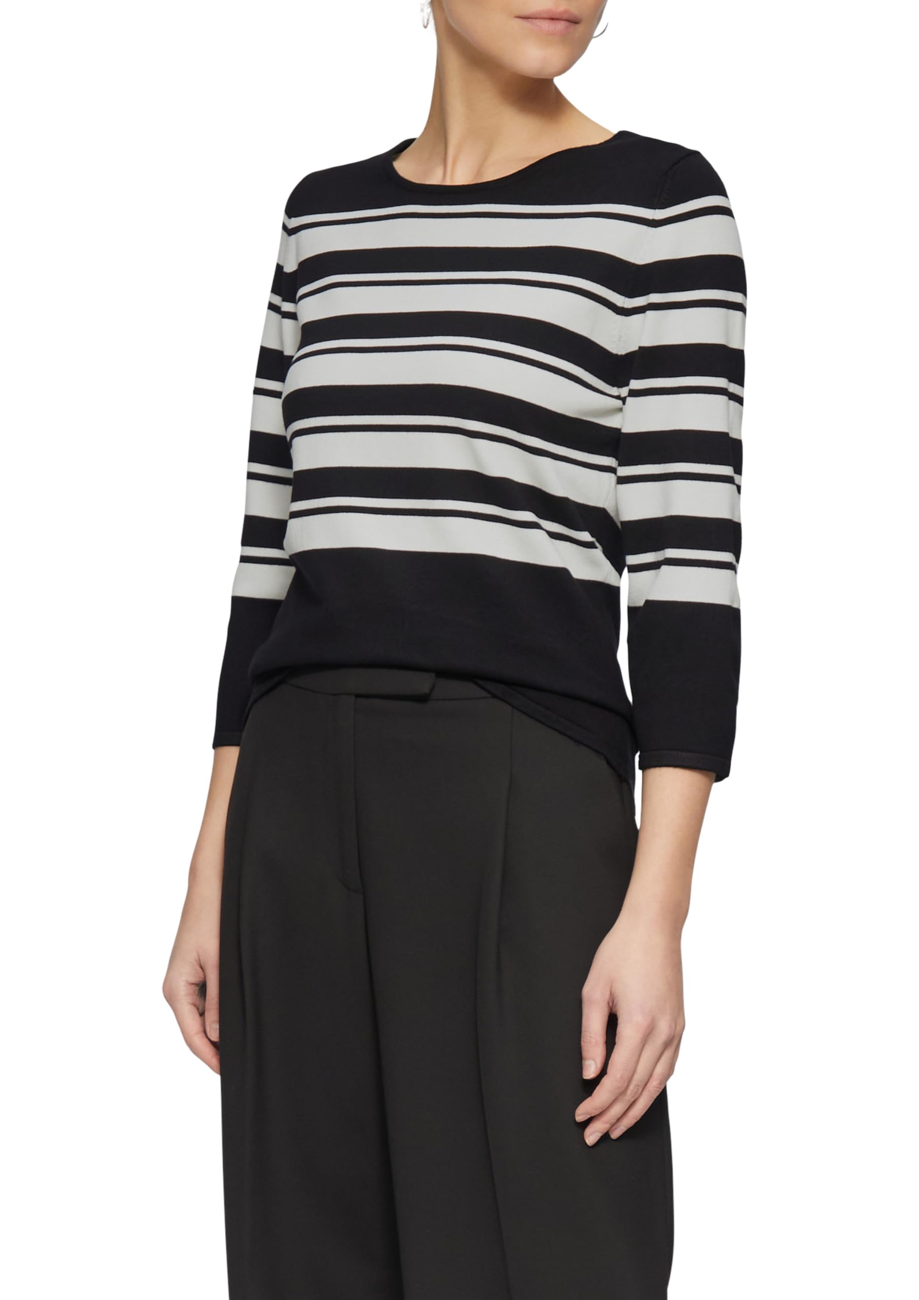 s.Oliver Gestreifter Strickpullover aus Viskosemix