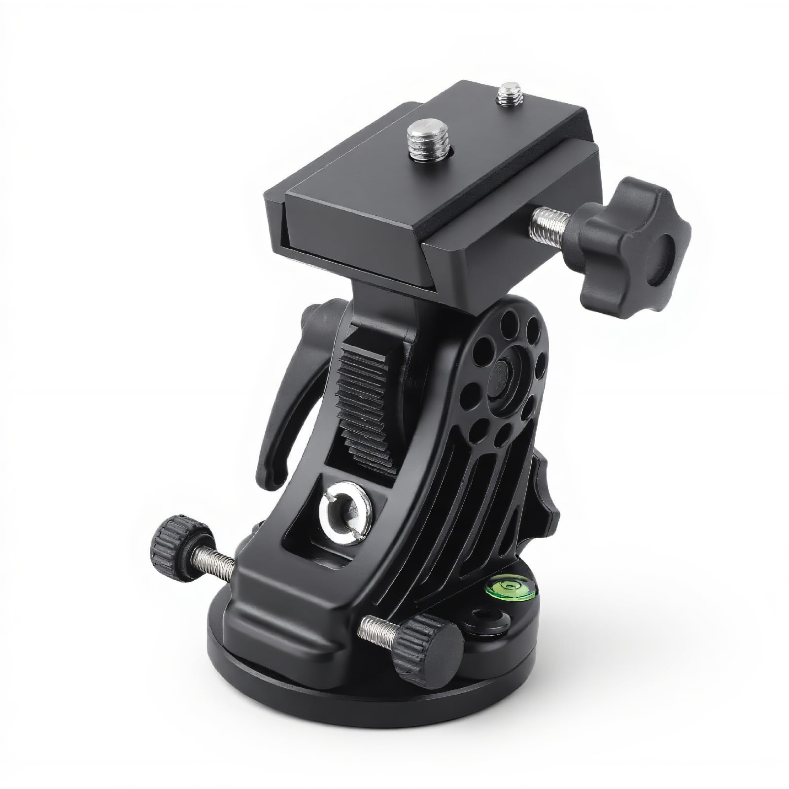 DSLR Night Sky Tracker Montura Ecuatorial, 0° (Horizontal) a 70° de Ajuste Accesorio de Cuña Ecuatorial con Rosca de 3/8 Pulgadas para Astrofotografía, Aleación de Aluminio,