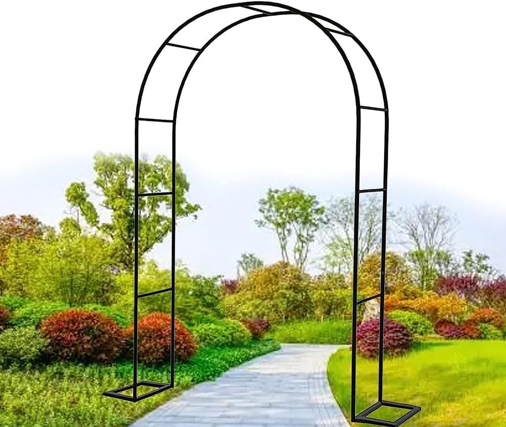 Garden Arch, Rose Arbor Metal, Flower Arches Frame, Outdoor Archway Garden for Climbing Roses and Plants, Wedding, Anniversary, Birthday Party,Green,W1.8M*H2.2M