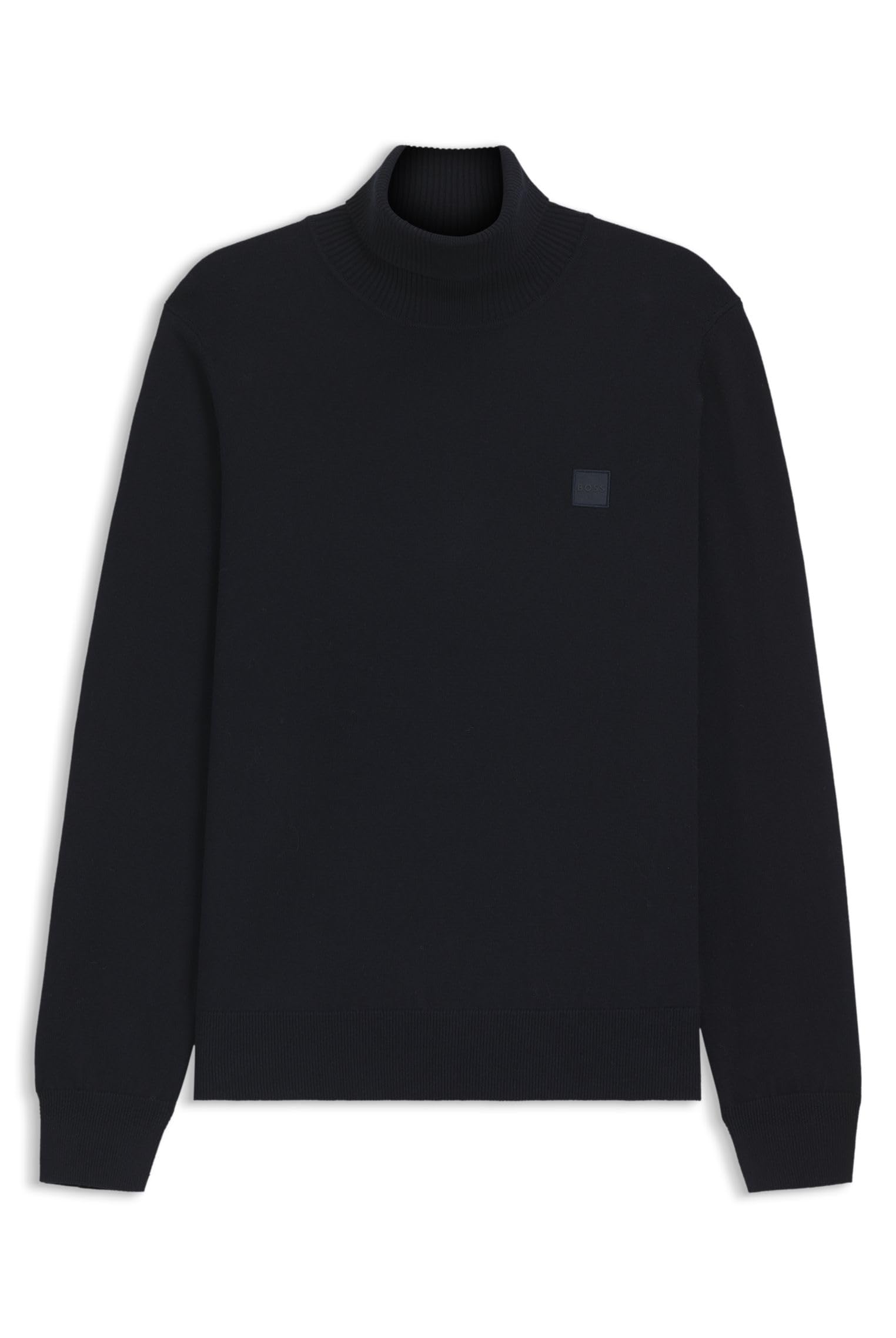 BOSS Mens Akiro S Rollneck Sweater in Cotton and Cashmere