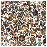108Pcs Steampunk Space Fantasy Stickers Pack Vinyl Waterproof Decals for Laptop Scrapbook Journaling DIY Water Bottle Guitar Phone Case Suitcase Aesthetic Teens