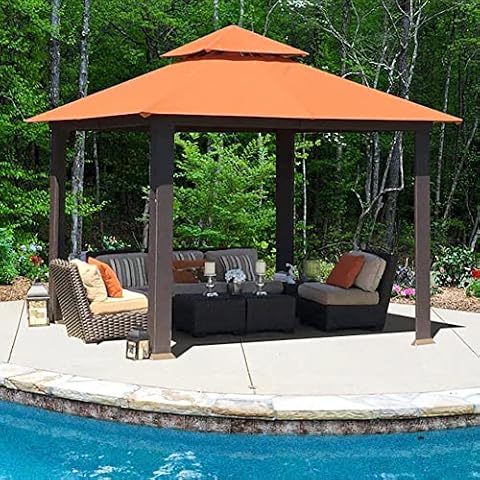 EliteShade USA 12x12 feet Titan Patio Outdoor Garden Backyard Gazebo with Ventilation and 5 Years Non-Fading,Rust Cover