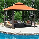 EliteShade USA 10x13 feet Titan Patio Outdoor Garden Backyard Gazebo with Ventilation and 5 Years Non-Fading,Rust