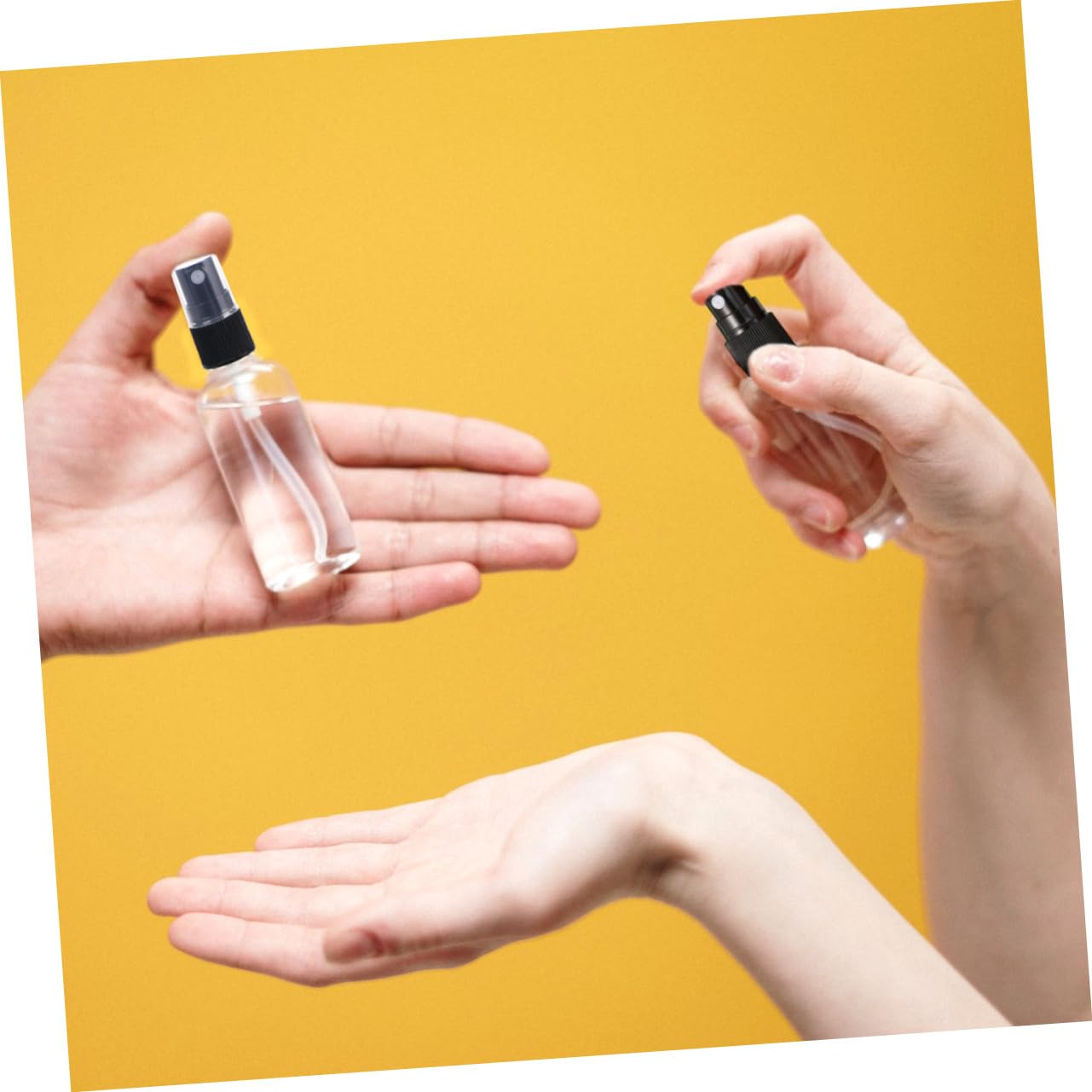 6 Stück Transparente Nachfüllbare Glas Sprühflaschen mit Schwarzem Deckel Leichter Wassersprüher für Parfüm Make up und Reisen Kompakt mit Schutzkappe