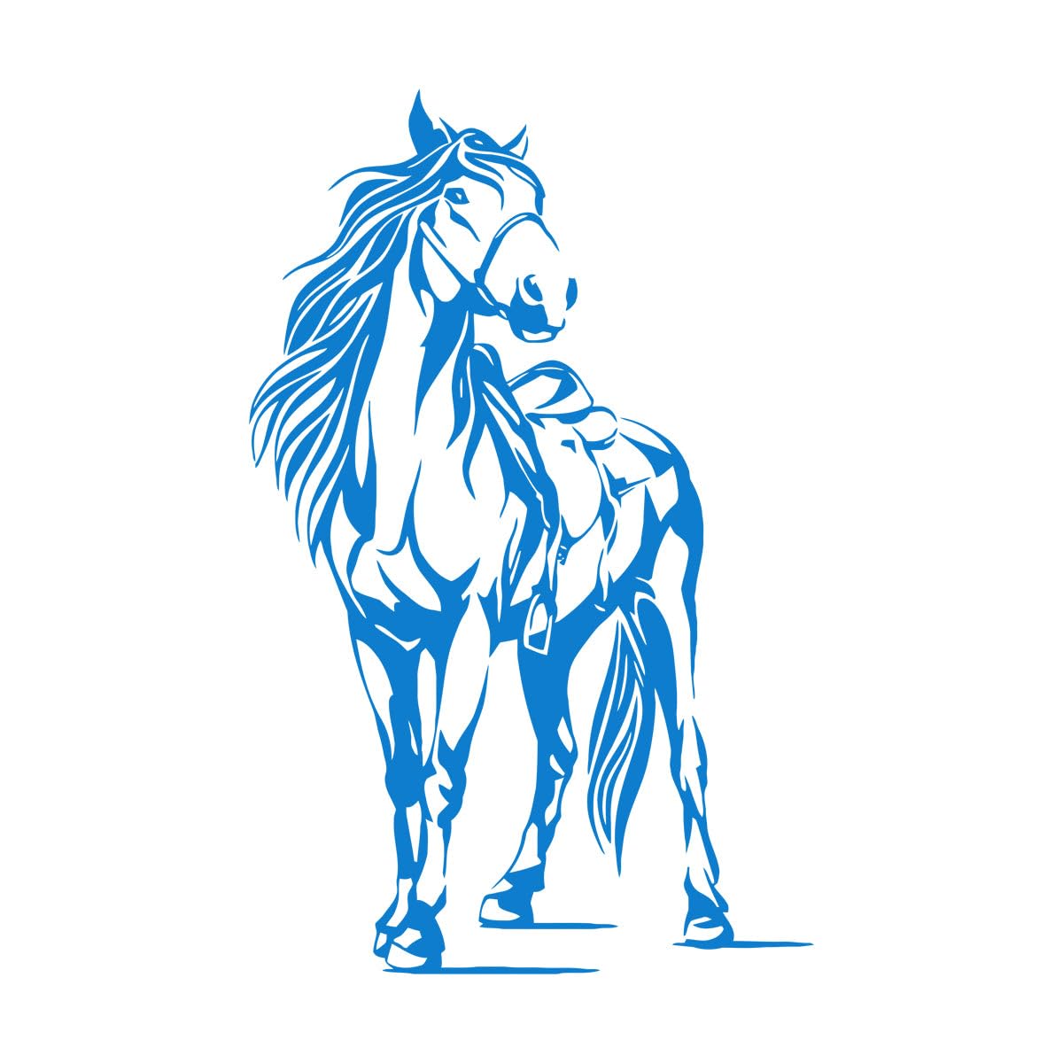 Beautiful Horse Wall Decal Horse Animal Wall Sticker Living Room Playroom Zoo Jungle Horse Unicorn Wall Decal Bedroom Large - 88x56cm