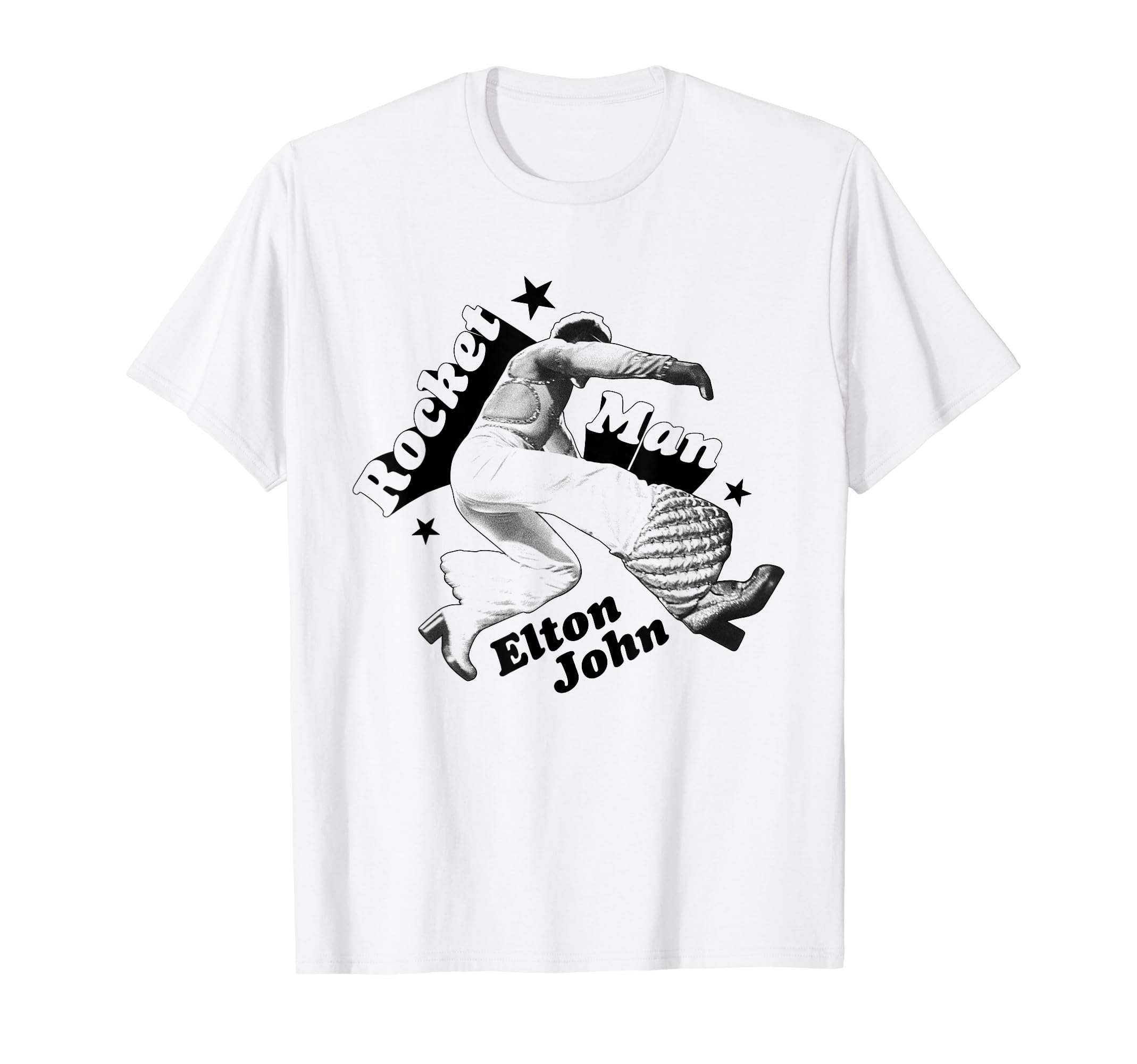 Amazon | 公式 エルトン ジョン ロケット マン ジャンピング グレー T