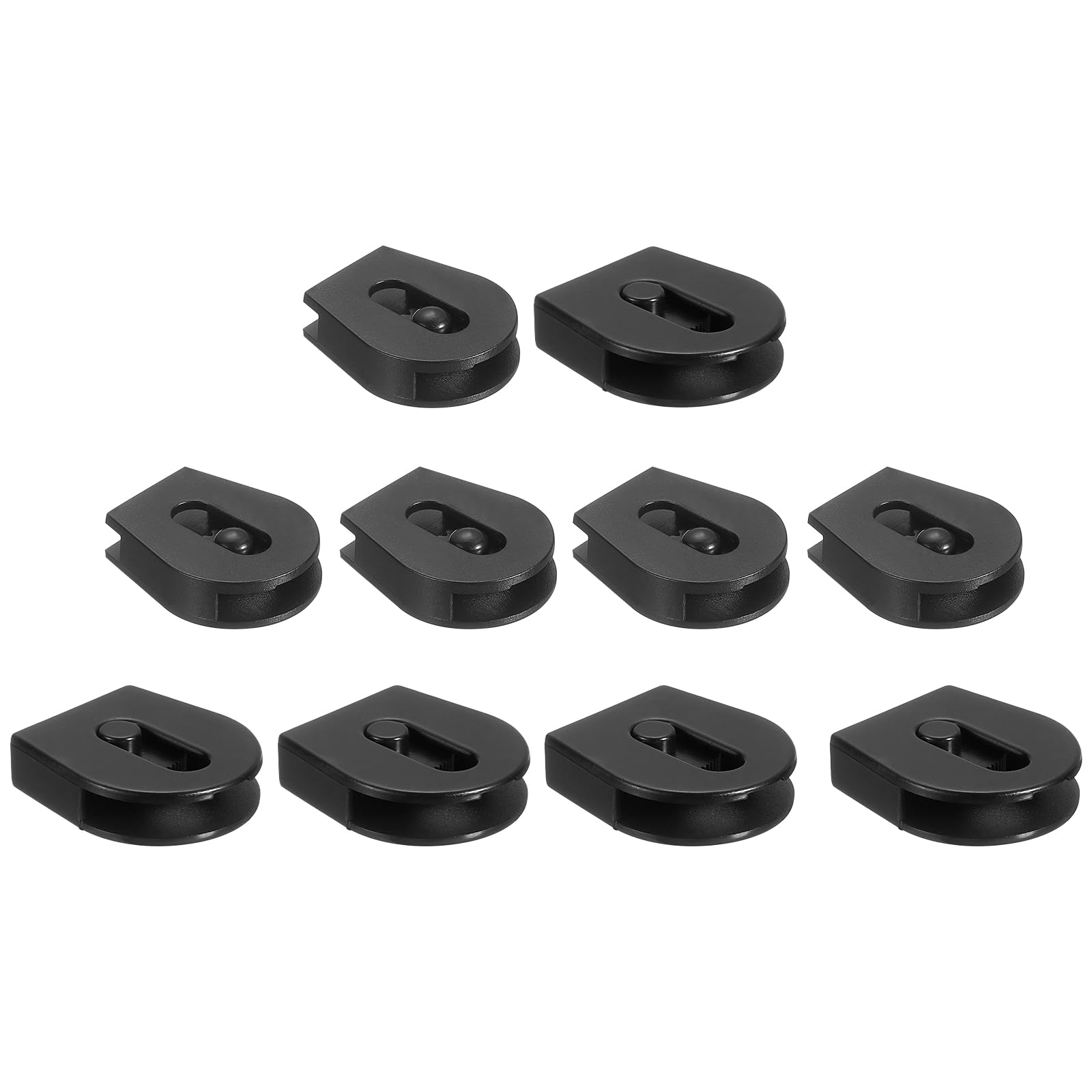 uxcell Wheeled Cord Locks for Drawstring Plastic Toggle Slider Stopper End Cord Slider for Backpack