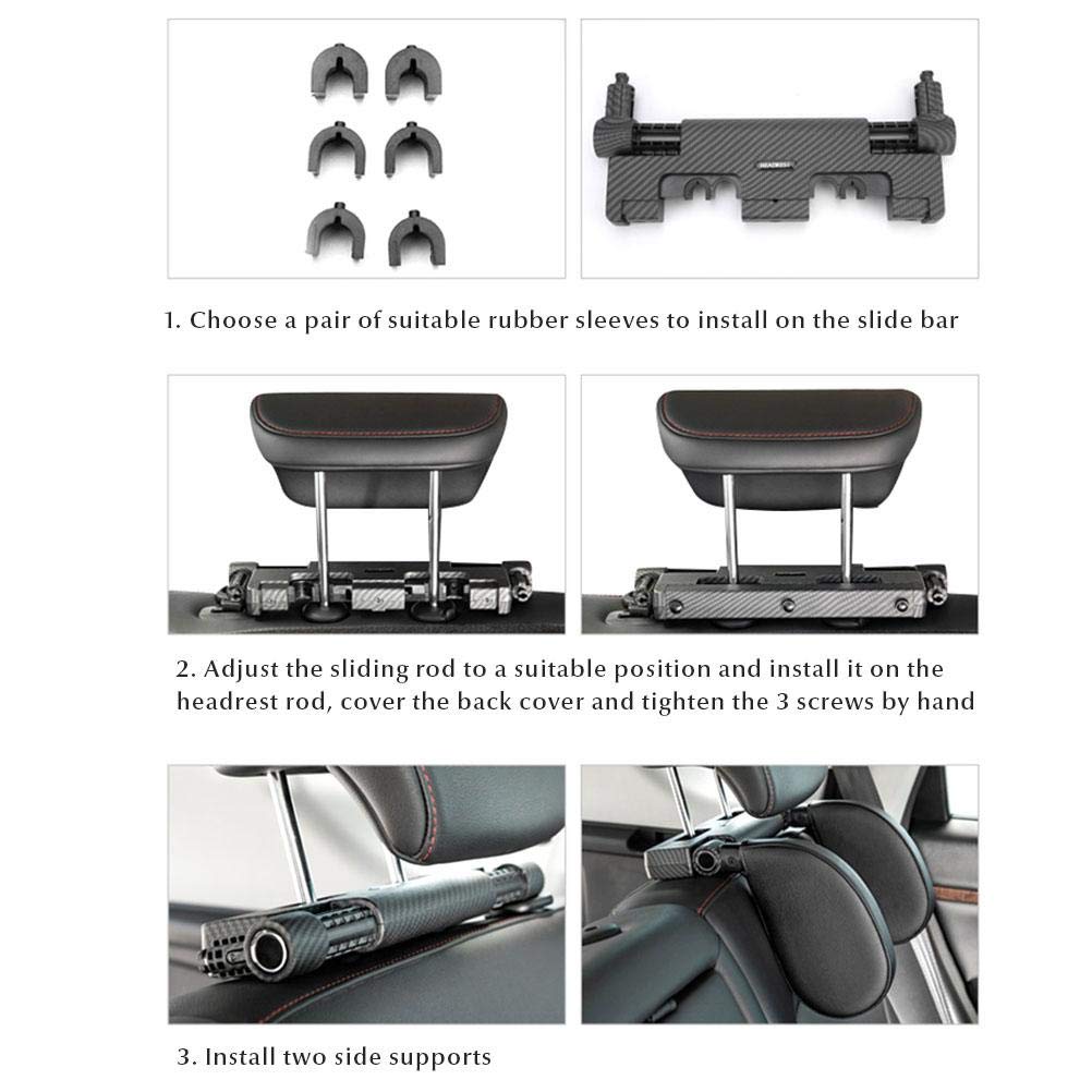 spier Almohada para reposacabezas de Asiento de Coche Cojín para Dormir de Viaje Ajustable en Forma de U Almohada para Asiento de Coche Soporte Lateral para el Cuello del Asiento de Coche