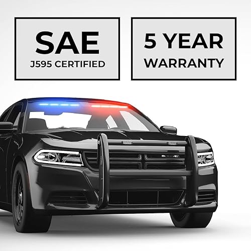 Miniatura 2 de SpeedTech Lights Raptor-X Elite TIR - Barra de luz LED estroboscópica dividida  48 LED 144 W soporte superior para parabrisas con controlador de