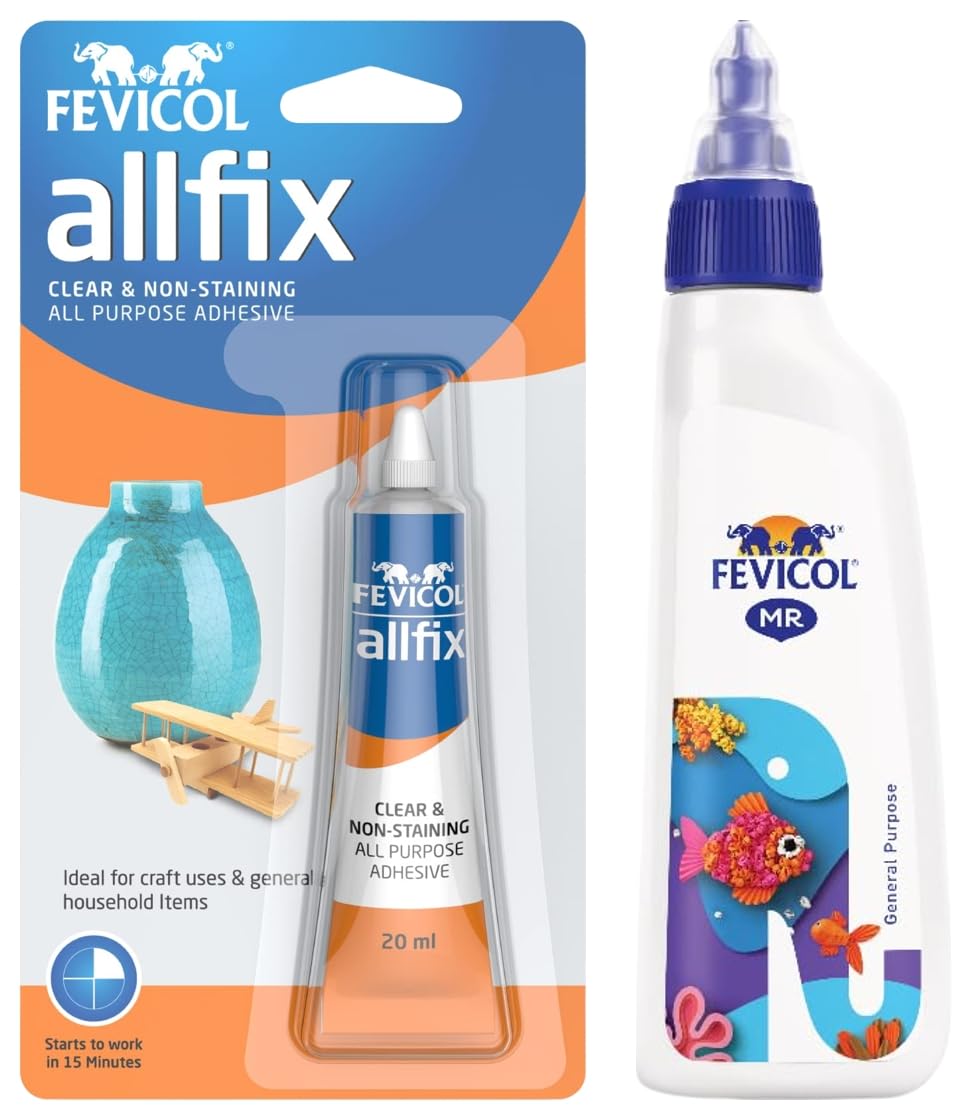 Colle Blanche Fevicol MR Easy Flow 200g - Flacon à Presser Pidilite - Pour Art & Artisanat