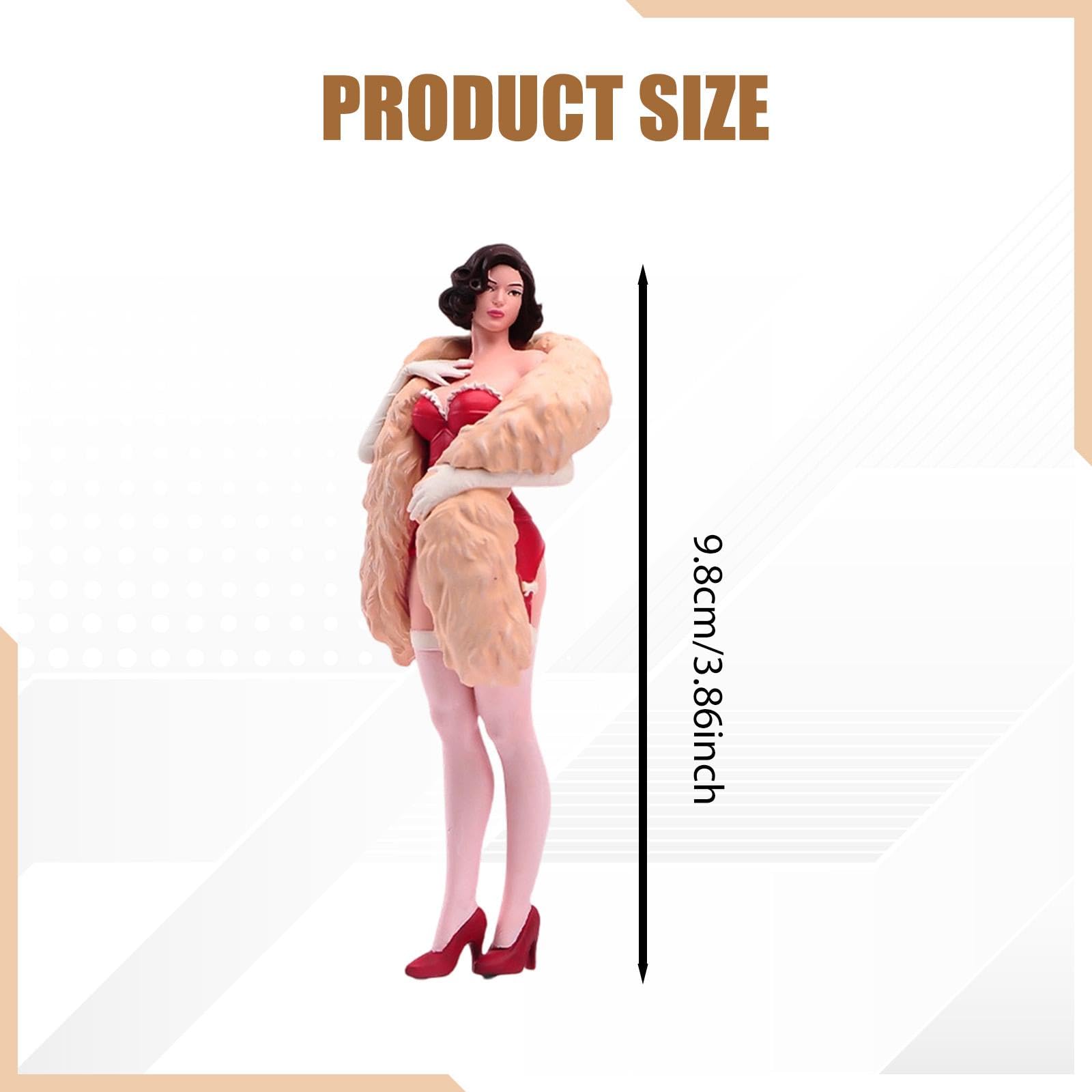 1/18 Figur Kleine Figur Vermummte Dame Sammlung DIY Diorama Zubehör Lässige Gestaltung Dekoration Handbemalt Detailreich