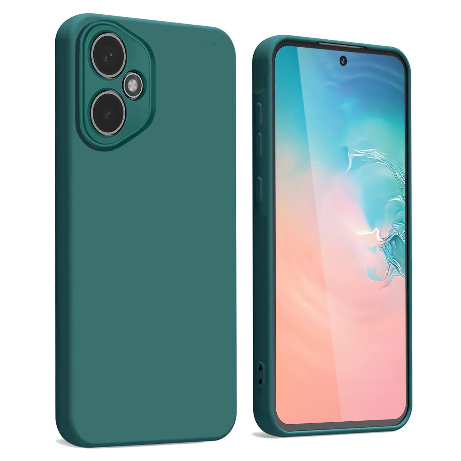 Coque à Rabat En Cuir PU Avec Fenêtre Visible Et Aimant Invisible Compatible Avec Huawei P30 Lite, Étui Intelligent à Affichage Clair (Bleu