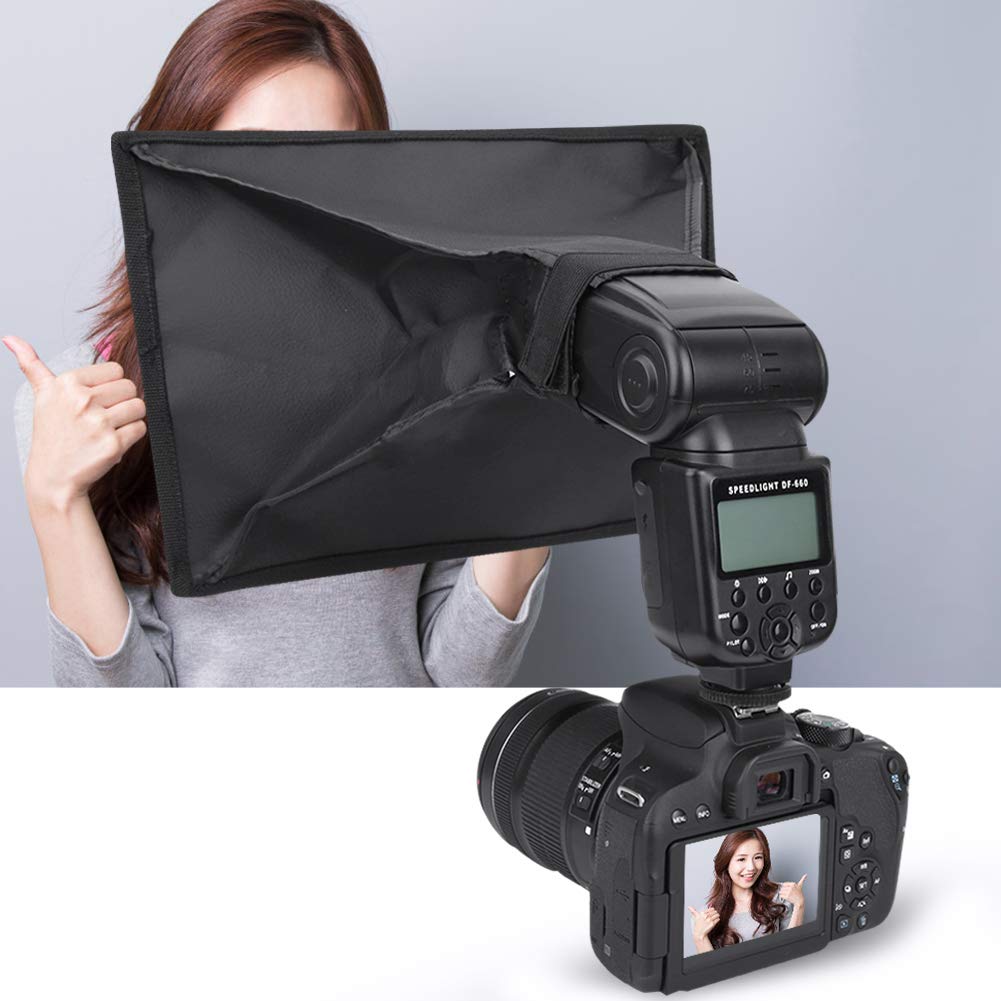 Flash Softbox, 20 x 30 cm Speedlite Softbox Diffusore, Diffusore Softbox Portatile Pieghevole, Fotocamera Speedlite Softbox per Fotocamera Flash Luce Luci Velocità