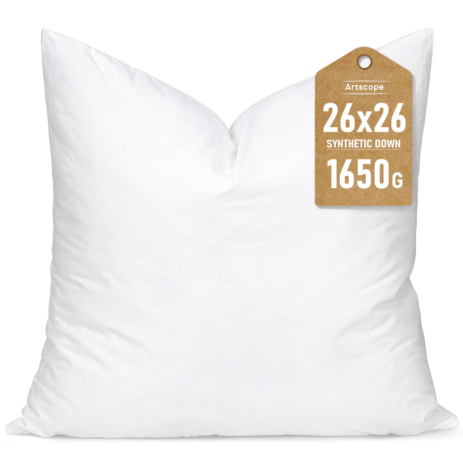Artscope Synthetic Down Pillow Insert 26x26