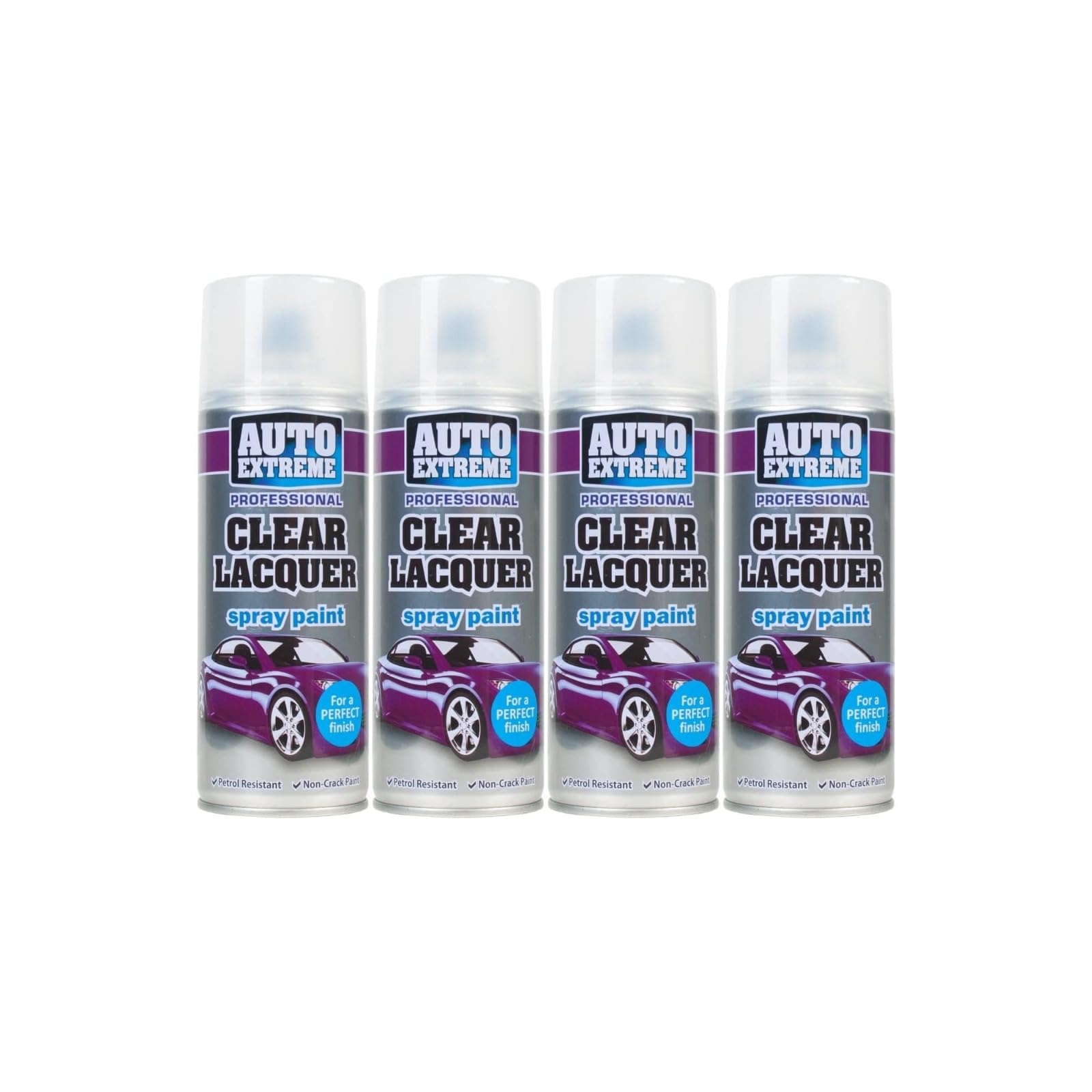 YSAMAX Clear Lacquer Spray Paint, Professional-Quality Finish, Fast-Drying Formula, Long-Lasting Finish, Easy To Apply, Aerosol Form, 400ML, (4PCS)