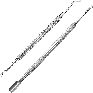 Premium Stainless Steel Manicure Tools 2-Piece Set, Upgrade Gel Nail Polish Remove Tool & Cuticle Pusher, Cuticle Trimmer & Nail Lifter, Durable&Hygienic, For Women