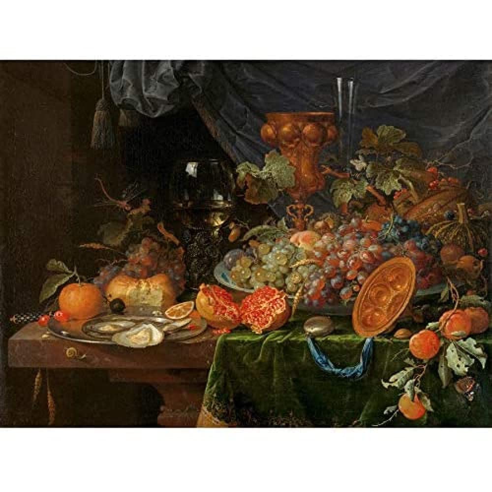 Artery8 Mignon Still Life With Fruit Oysters Painting Unframed Wall Art Print Poster Home Decor Premium