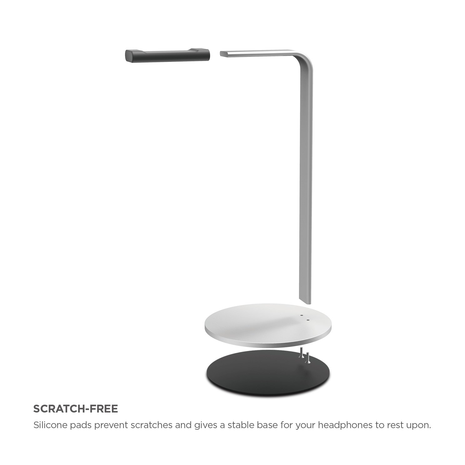 elago H Soporte para Juegos de Todos los tamaños y audífonos de Audio Plata