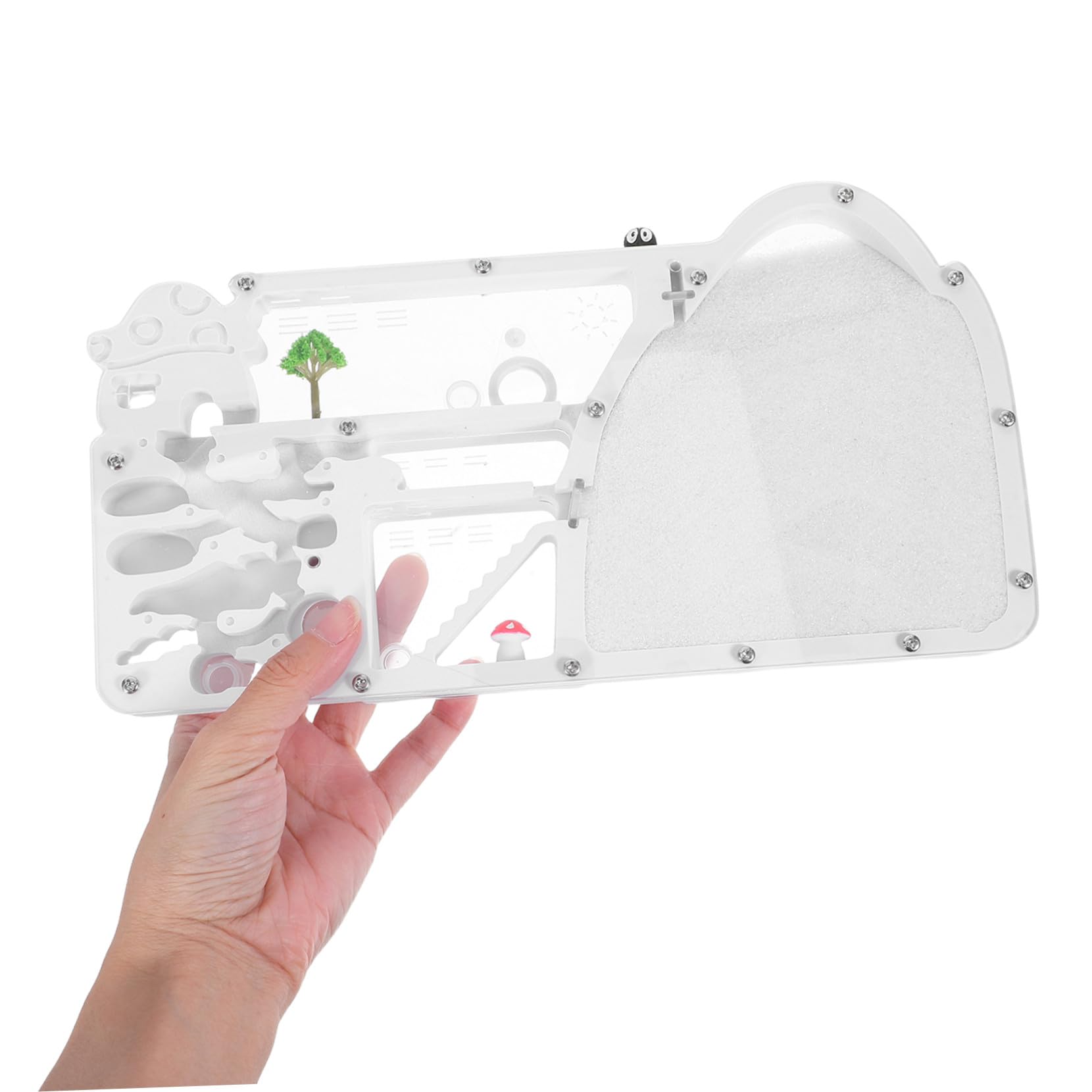 Kit Científico de Hábitat del Castillo de Hormigas para Niños | Jaula de Hormigas, Terrario de Hormigas Blanco Abs, Kit Científico Interactivo con Observación
