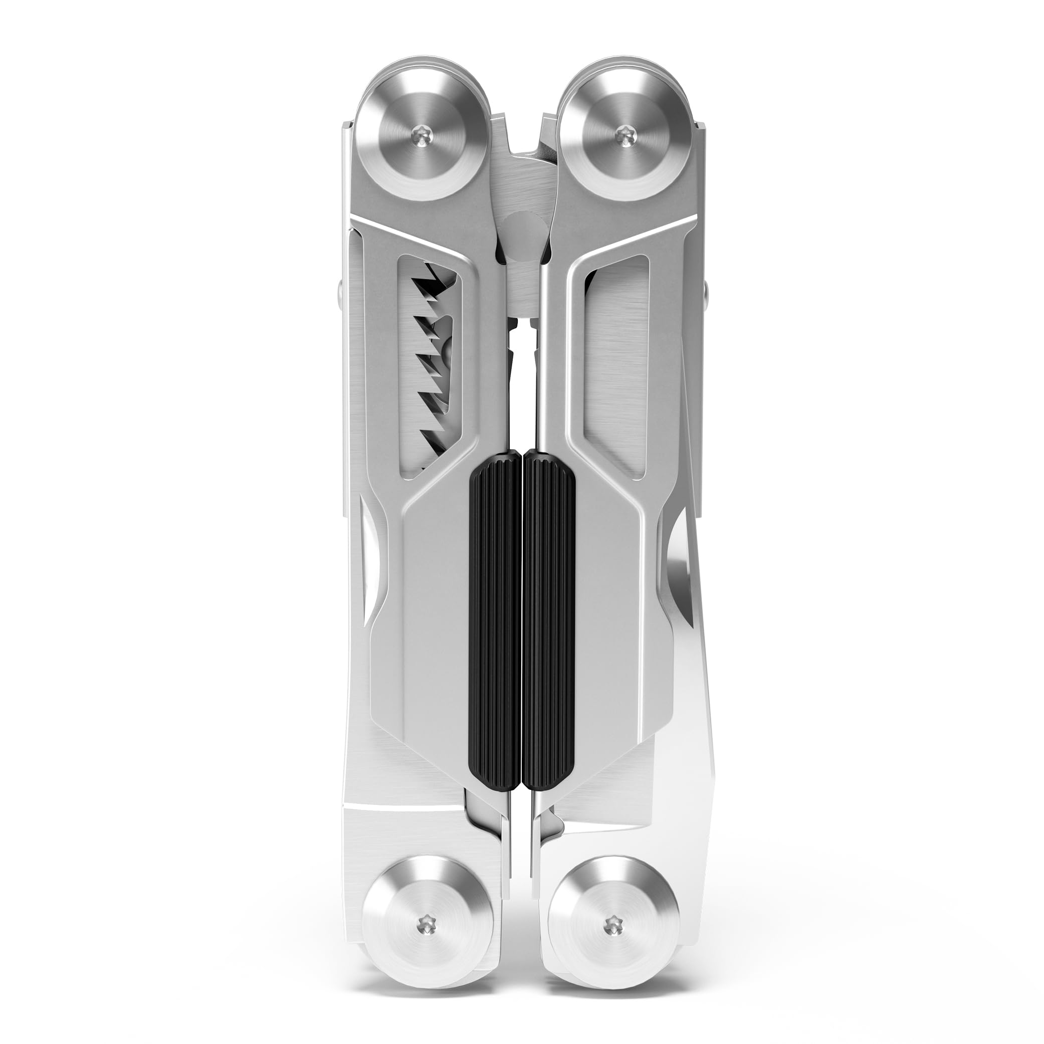 EXOTOOL 24+ | 24 Funktionen | Multitool mit Safety-Lock Verriegelung | Aus hochwertigem matt gestrahltem Edelstahl | Sicher arretierbares Multitool Werkzeug inkl. Gürteltasche