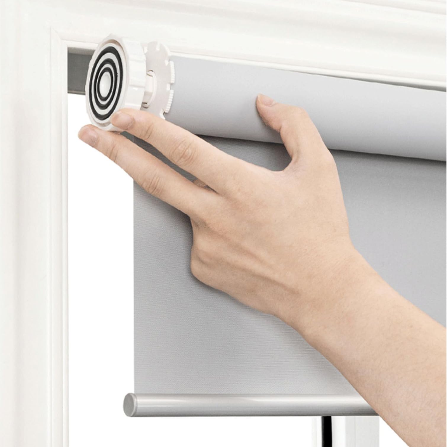 Tenda a rullo oscurante senza foratura, tende a rullo in tessuto impermeabile grigio, isolamento termico, protezione UV, per casa, ufficio, bagno, facile da installare, personalizzata, larghezza x alt