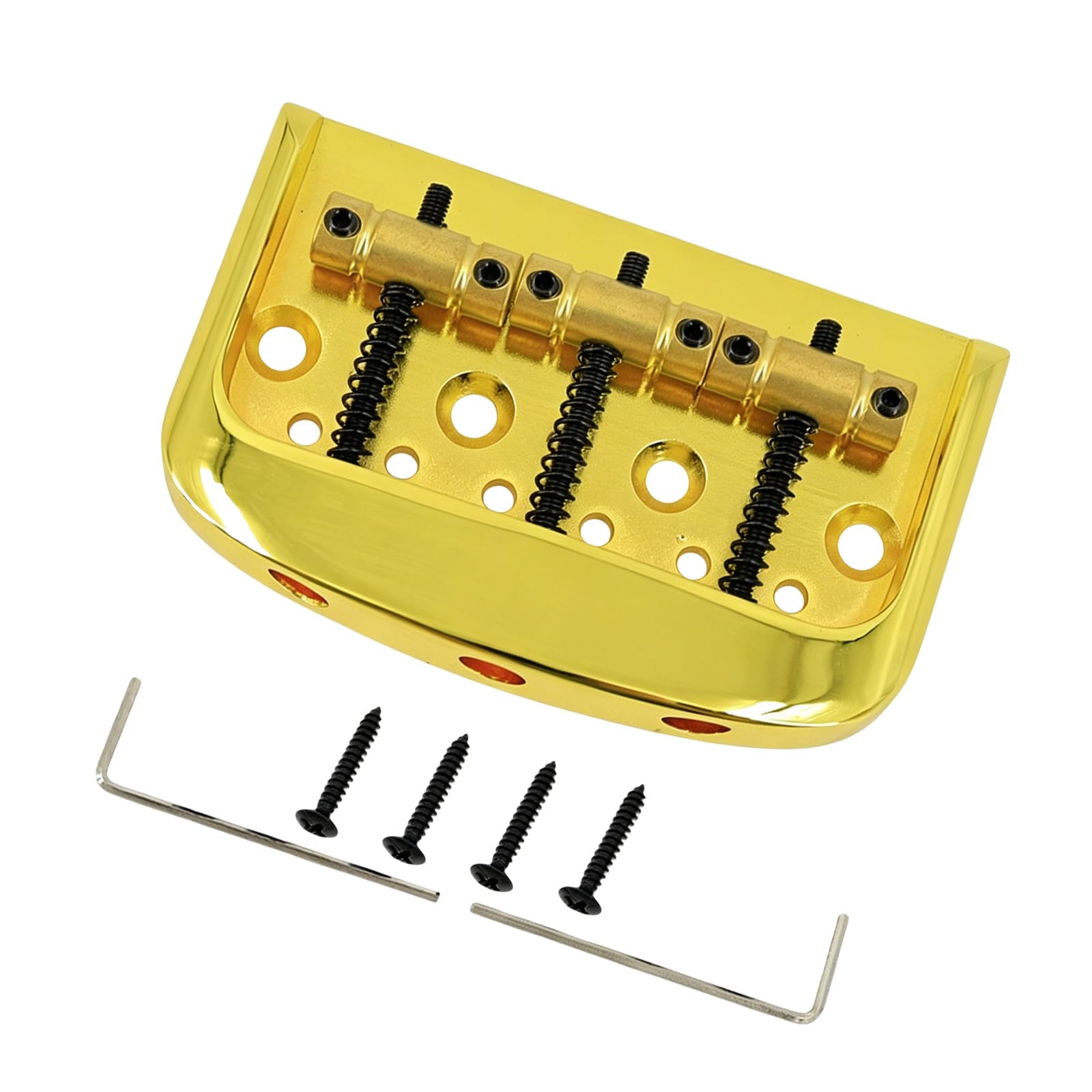 BWANGIAO Guitar Metal Saddle Fixed Bridge 3 String Electric Guitar Bridge Replacement Hardware for Guitars Repair Accessories