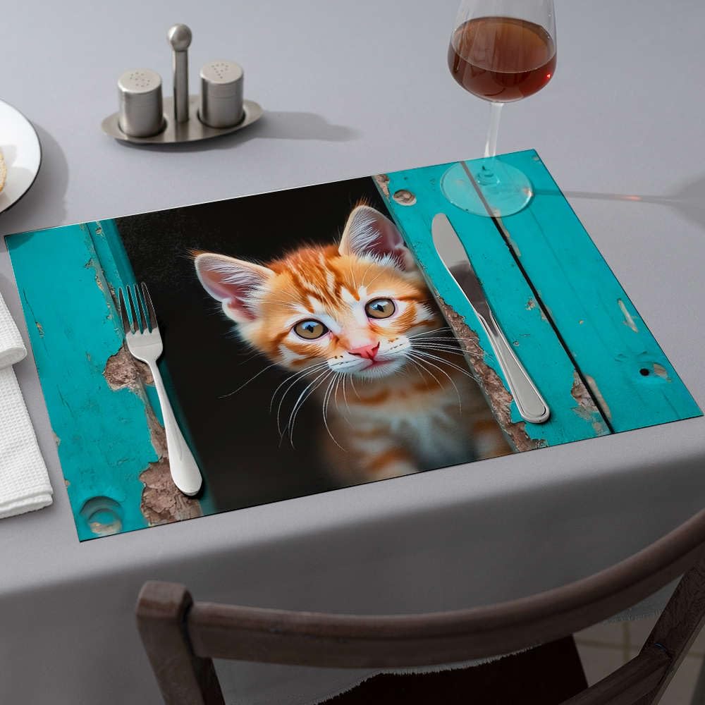Sets de table roses chaton pour animer vos repas de famille et brunchs