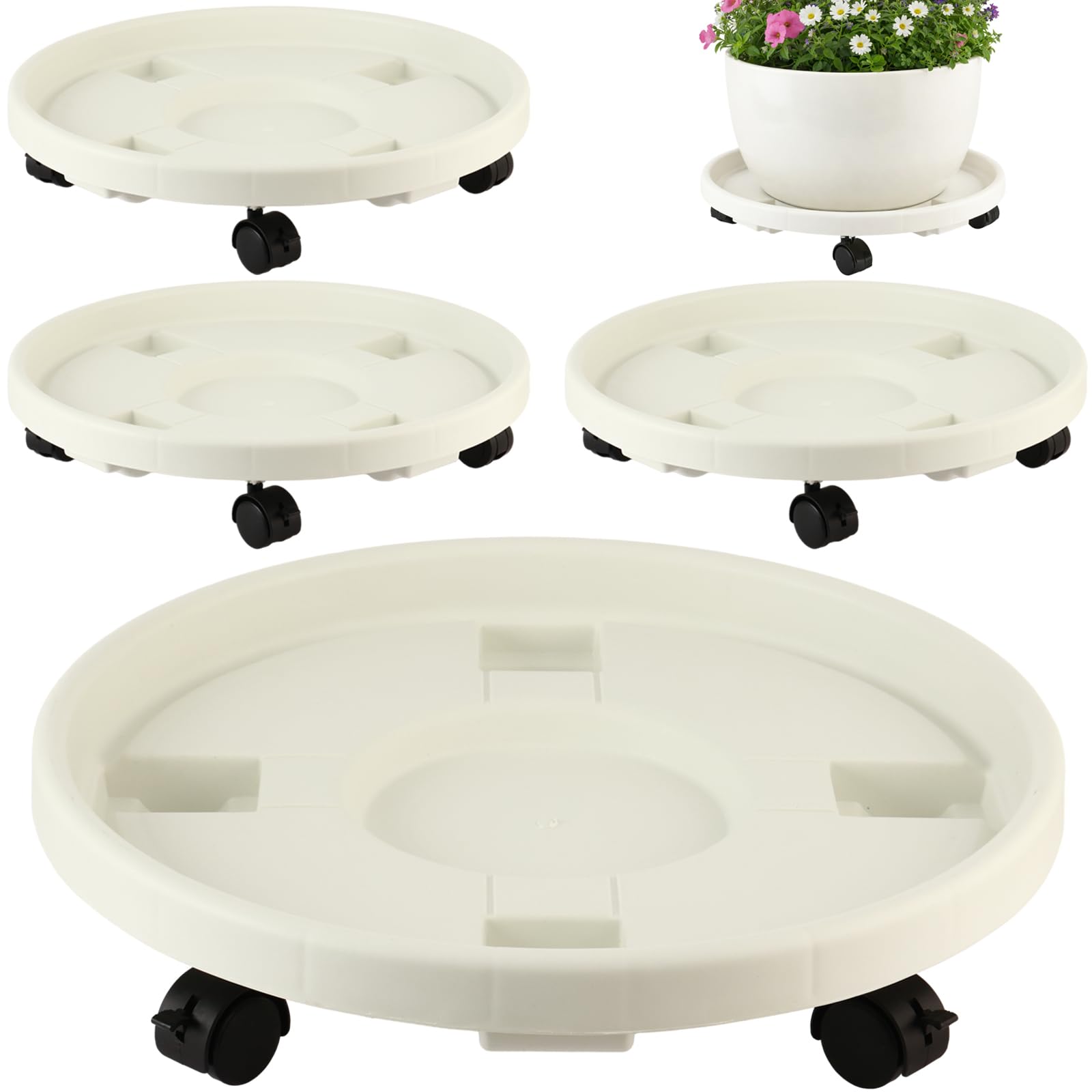 Large Rolling Plant Caddy - Easy Plant Moving -19