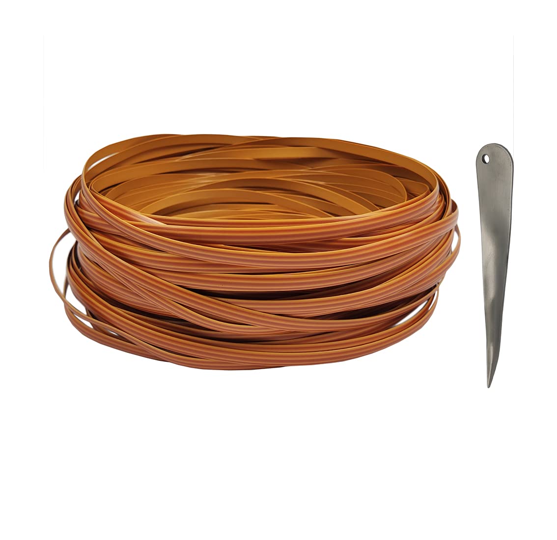 BomDog Synthetic Rattan Weaving Material,8.5Mm All Weather Rattan, Repair Kit for Rattan Set Table Chair Sofa/Brown Strips