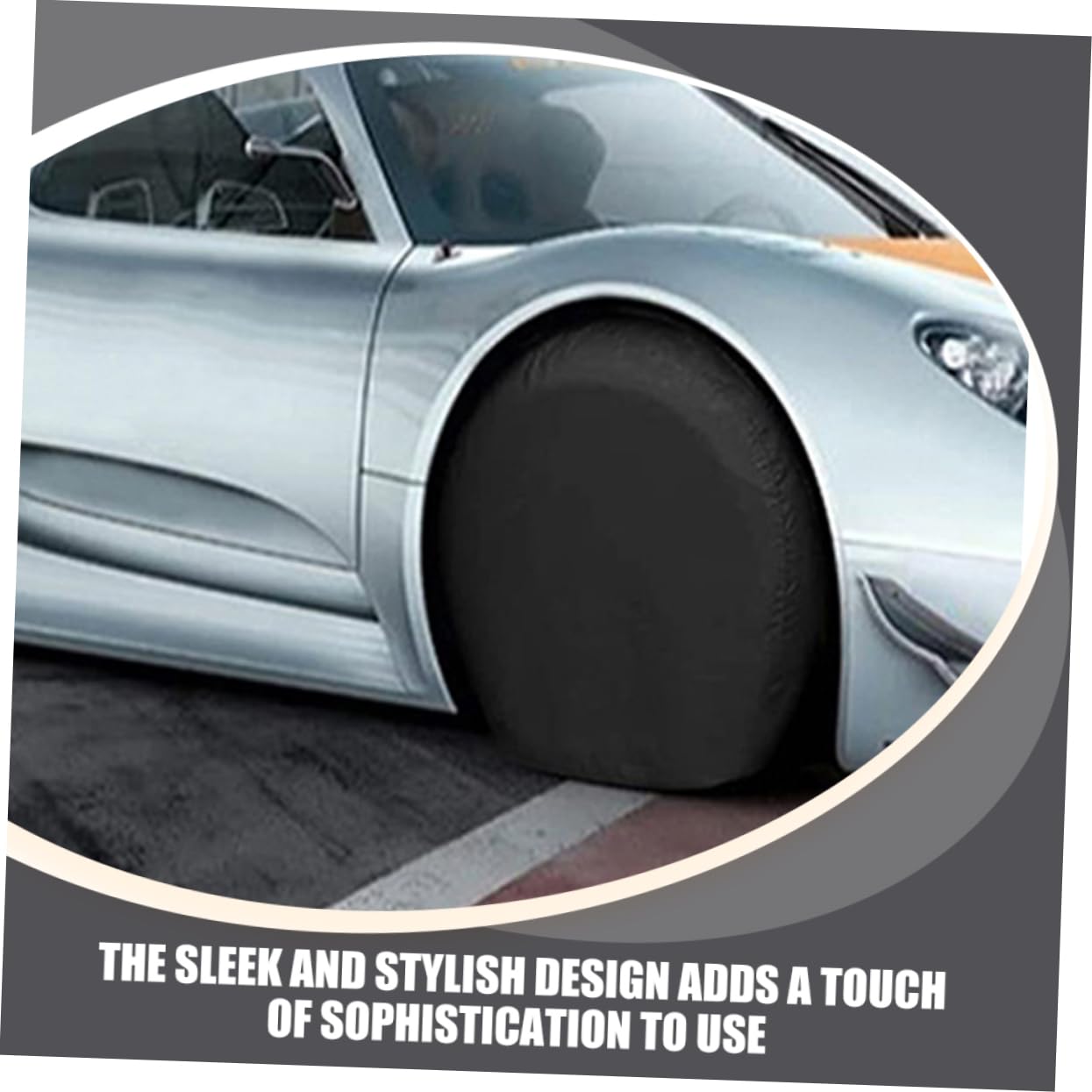 TOPBATHY 2 Pezzi copertura per pneumatici per auto protettore coperture Copertina il rimorchio da viaggio deve avere accessori Coperchio ruota dell'auto Coperchi di ruote pvc Nero