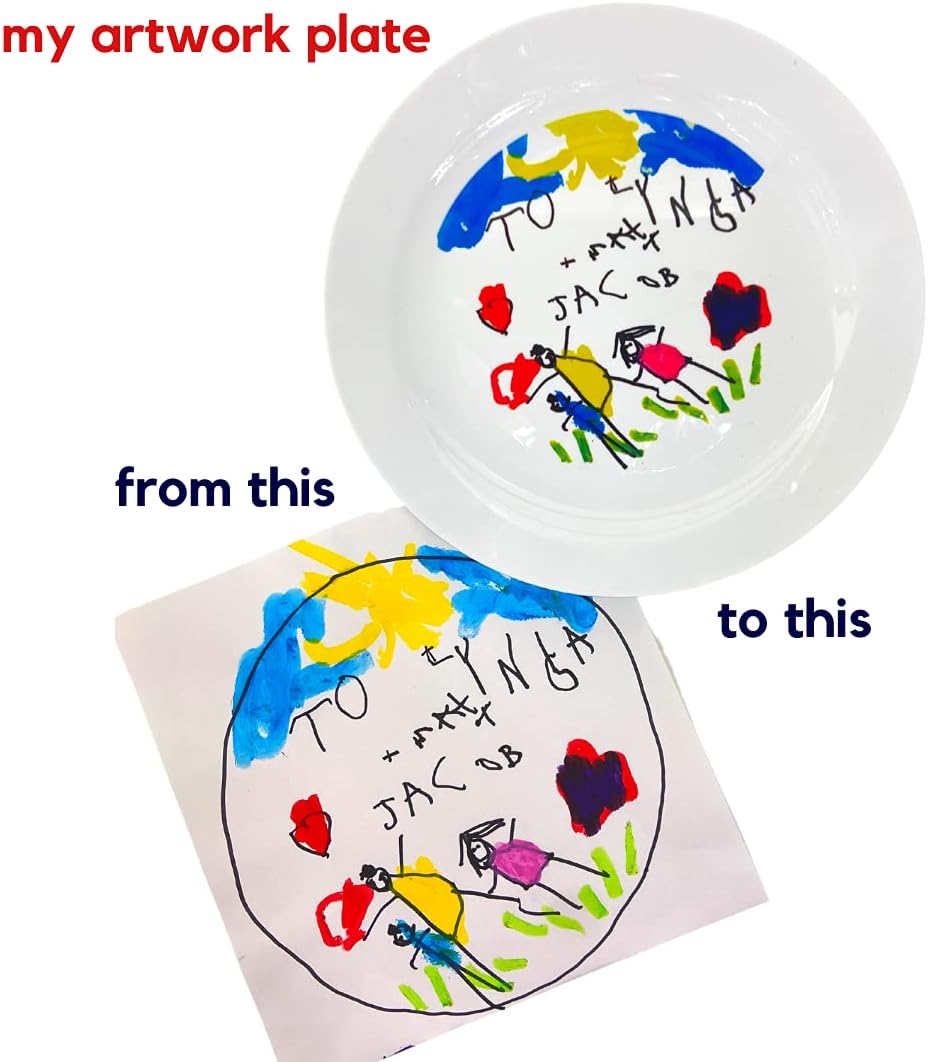 Kids Personalized Dinner Plate 10inch Dishwasher & Microwave Safe BPA Free Upload Artwork Add a Name