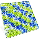 Wuximde Big Size Push Pop Bubble Sensory Fidget Toys,256 Bubbles Stress Reliever Silicone Pressure Relieving Toy,for Autistic Kids Special Needs Children Anxiety Adults (Tie dye Green)