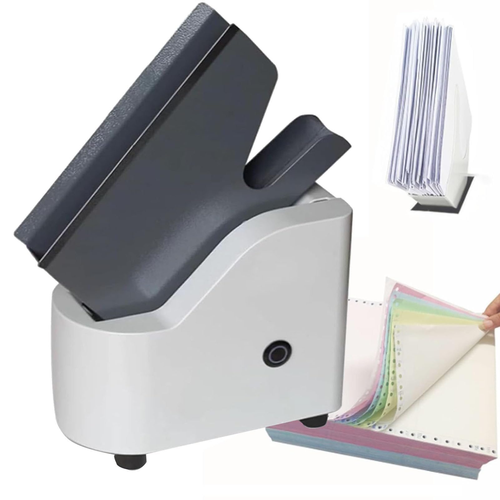 Paper Jogger automatico, efficiente separatore da tavolo per un rapido allineamento di fogli A4, ideale per l'ufficio e le attività di stampa