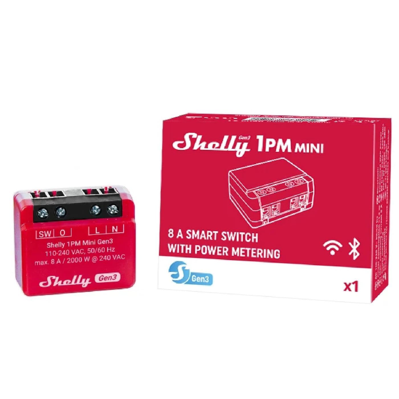 Shelly 1 Mini Gen 3 - Interruttore Smart WiFi E Bluetooth - Controllo Remoto 8A - Foto 7