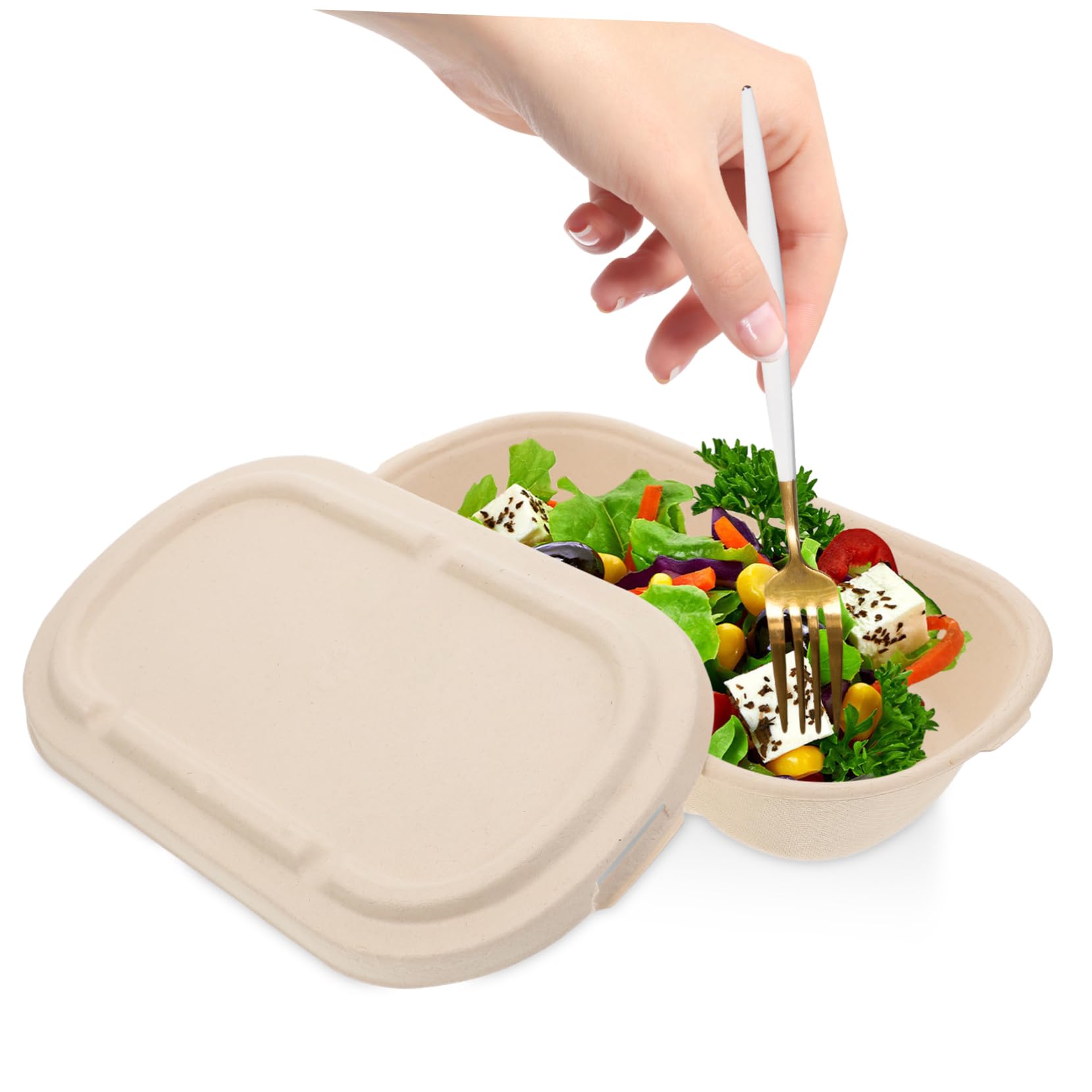 25 Set Carta Pulp per Takeout e Meal Prep per Insalate e Sushi