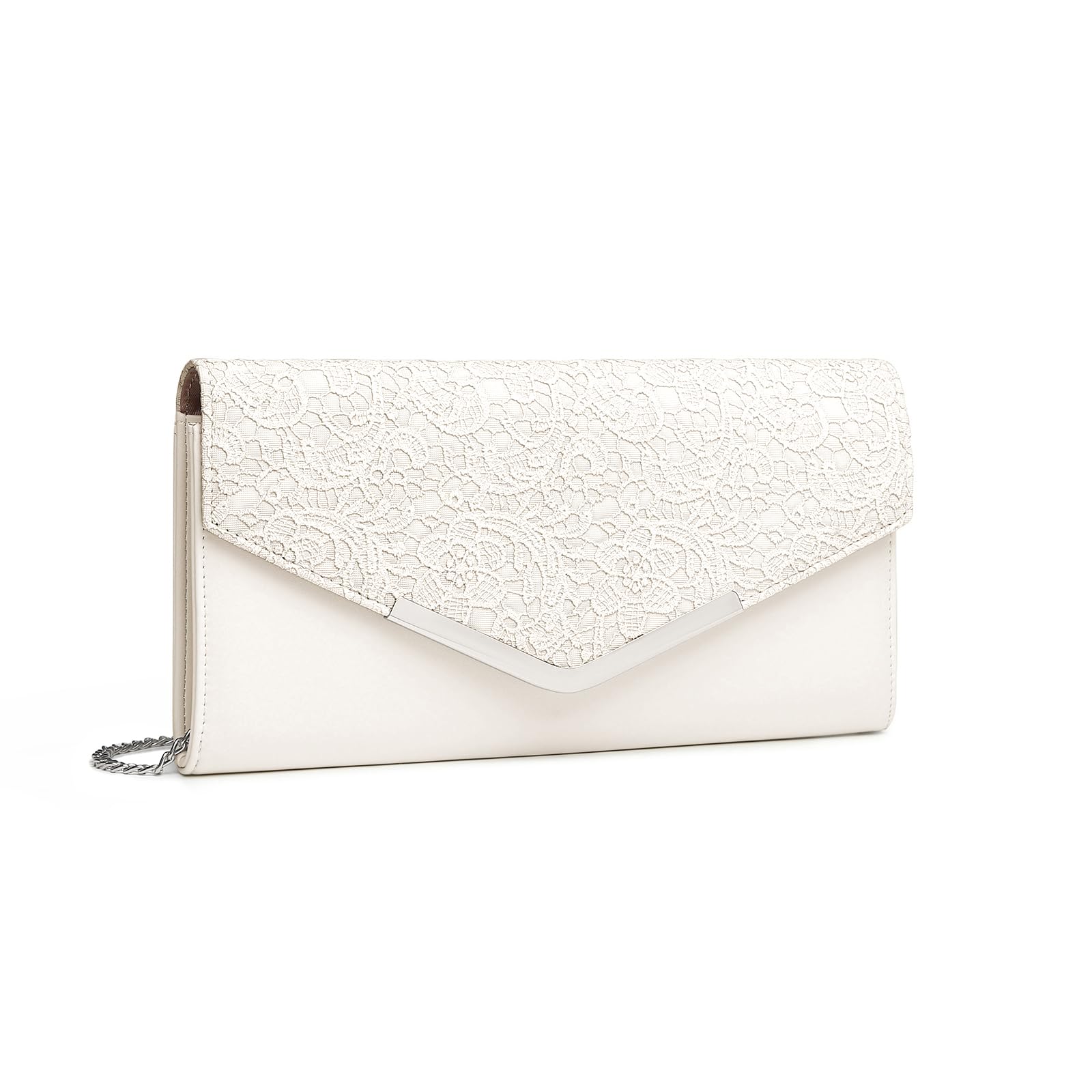 Miss Lulu Women's Clutch Elegant Envelope Evening Bag with Chain Handbag for Wedding Party and Prom
