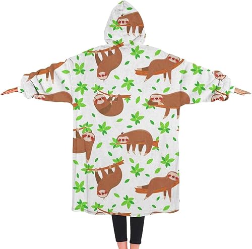 Miniatura 10 de Manta de gran tamaño, manta Sherpa con capucha con súper bolsillos, suéter súper cálido y mullido para mujeres y hombres